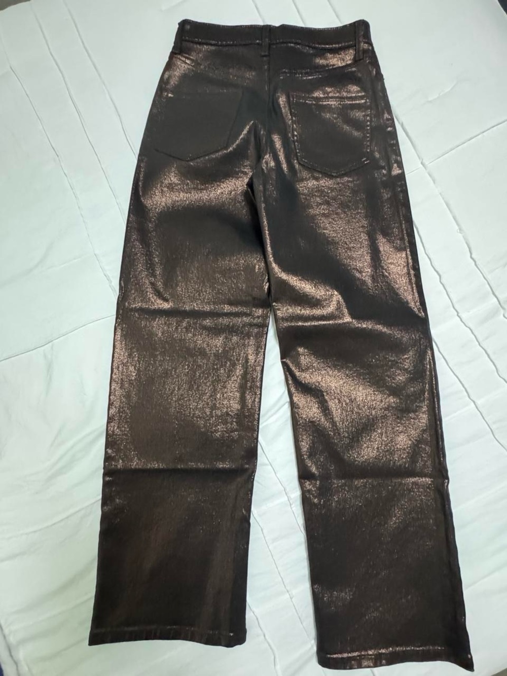 Banana Republic Men's Metallic Black Straight-Leg Pants
